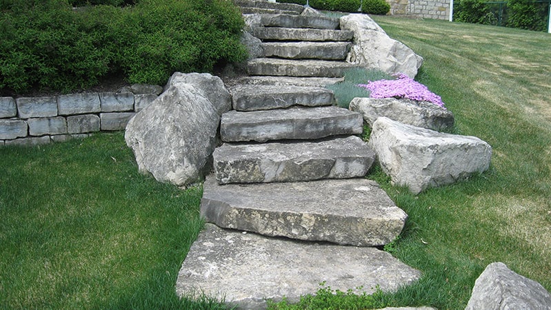 Bluevein Wall and Ottawa Slab Steps
