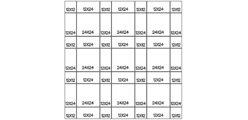 LANG 13 - RANDOM 100 Sq. Ft. Repeating Pattern (10’ x 10’)