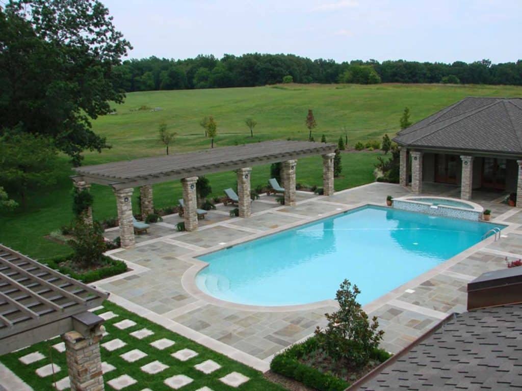 Indiana Limestone Decorative Pool Patio